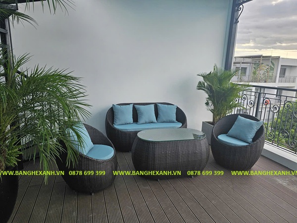 Bàn ghế sofa mây nhựa TL517
