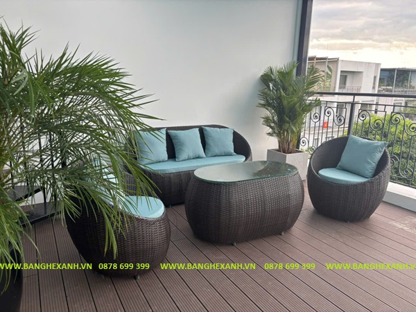 Bàn ghế sofa mây nhựa TL517