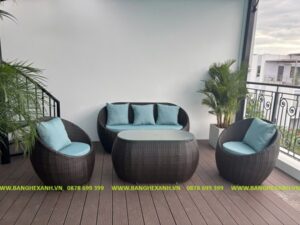 Bàn ghế sofa mây nhựa TL517
