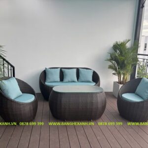 Bàn ghế sofa mây nhựa TL517