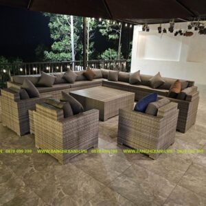Bàn Ghế Sofa Mây Nhựa TL5A01