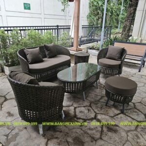 Bộ sofa cafe mây nhựa TL128