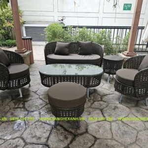 Bộ sofa cafe mây nhựa TL128