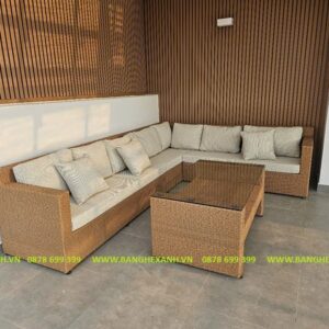 Sofa mây ngoài trời TL1A22