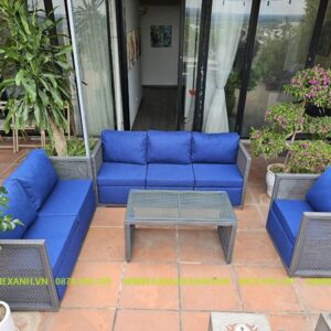 Sofa mây nhựa ngoài trời TL11