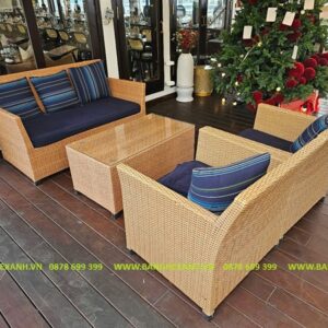 Sofa Mây Nhựa Ngoài Trời TL122