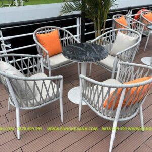 Bộ Bàn Ghế Dây Rope Ngoài Trời TL25A8