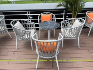 Bộ Bàn Ghế Dây Rope Ngoài Trời TL25A8