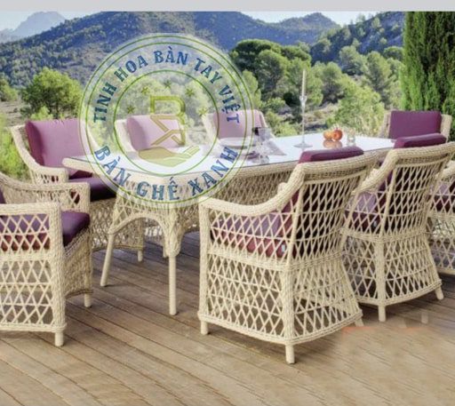 Bộ Bàn Ghế Ăn Mây Nhựa Ngoài Trời TL3A32