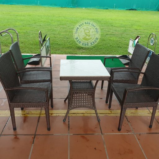 Bàn Ghế Cafe Mây Nhựa TL301