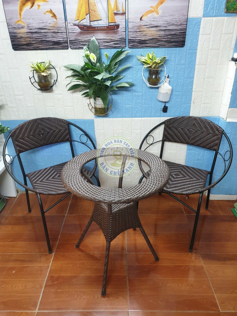 Bàn Ghế Cafe Mây Nhựa TL67