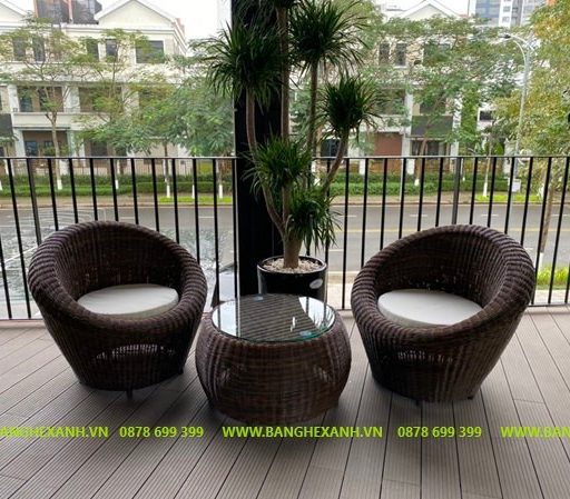 Bàn Ghế Mây Cao Cấp Ngoài Trời TL18