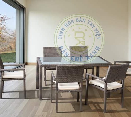 Bàn Ghế Mây Nhựa Cao Cấp TL337