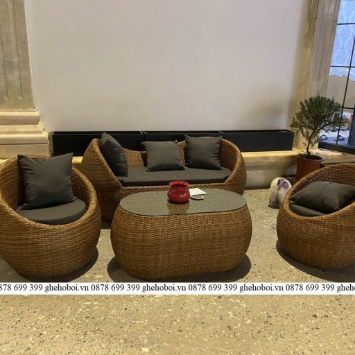 Bàn Ghế Sofa Mây Nhựa TL114