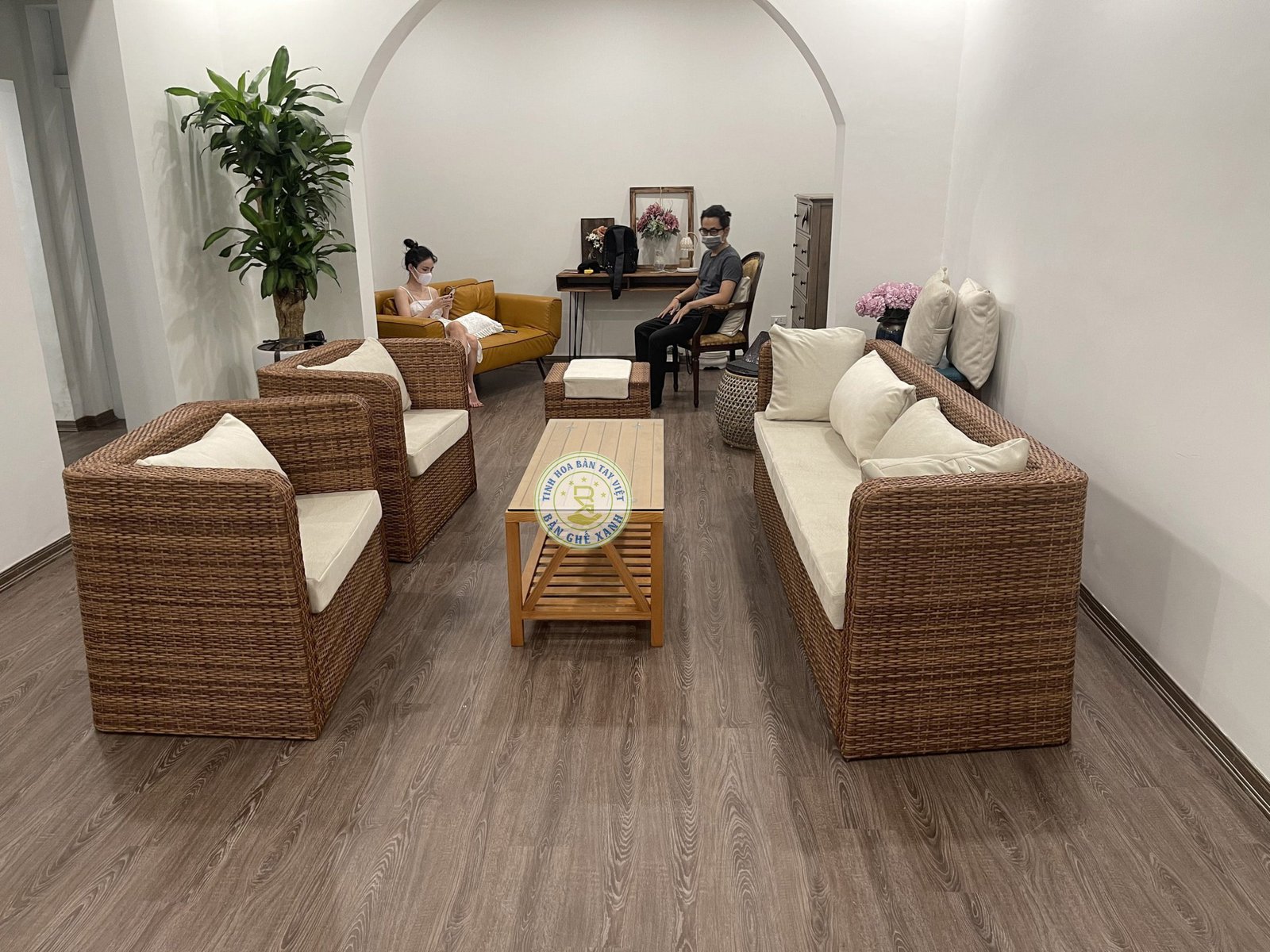 Bàn Ghế Sofa Mây Nhựa TL112
