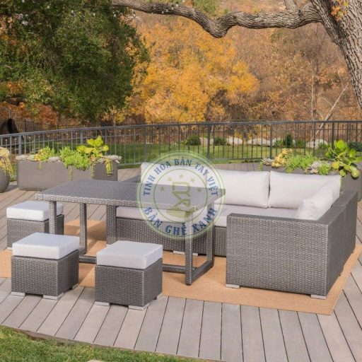 Bàn Ghế Sofa Mây Nhựa TL126