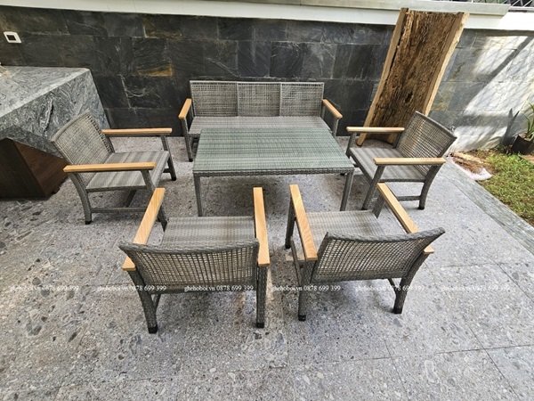 Bàn Ghế Sofa Mây Nhựa TL251
