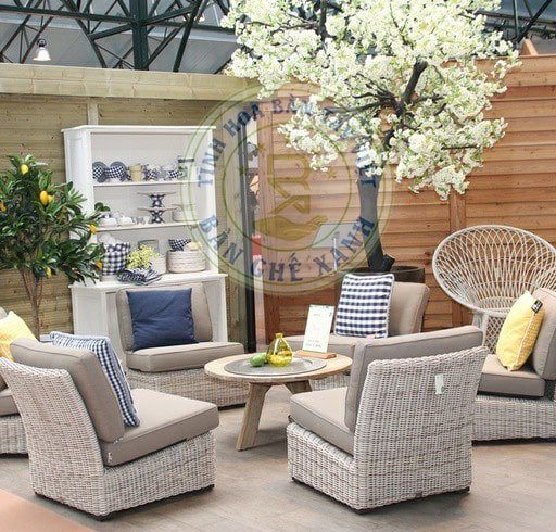Bàn Ghế Sofa Mây Nhựa TL412