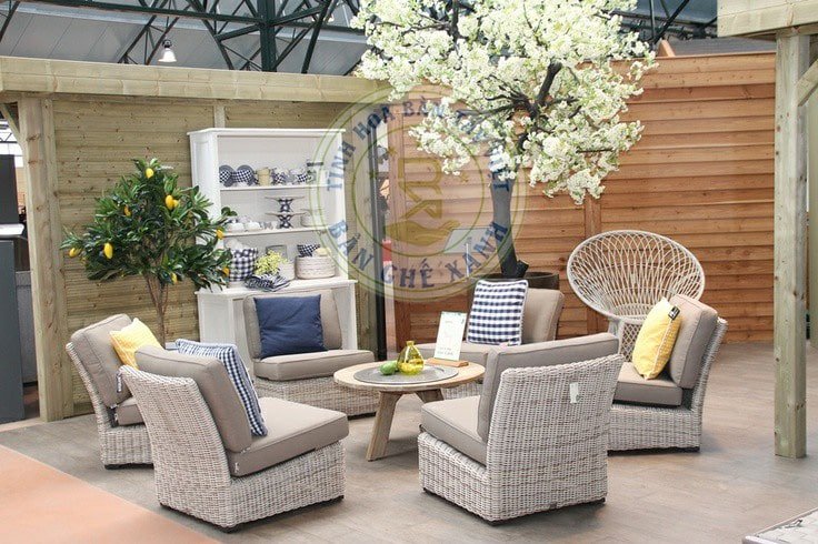 Bàn Ghế Sofa Mây Nhựa TL412