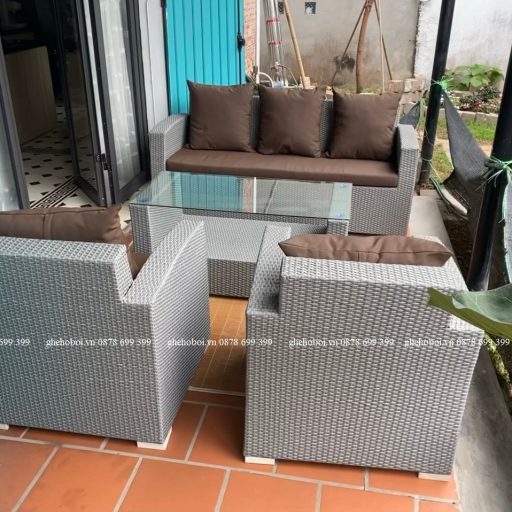 Bàn Ghế Sofa Mây Nhựa TL442