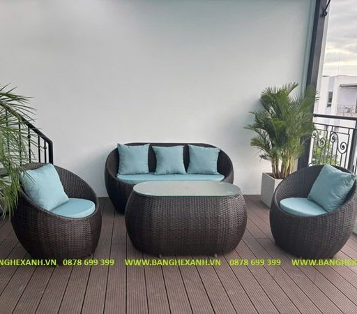 Bàn Ghế Sofa Mây Nhựa TL517