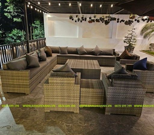 Bàn Ghế Sofa Mây Nhựa TL5A01