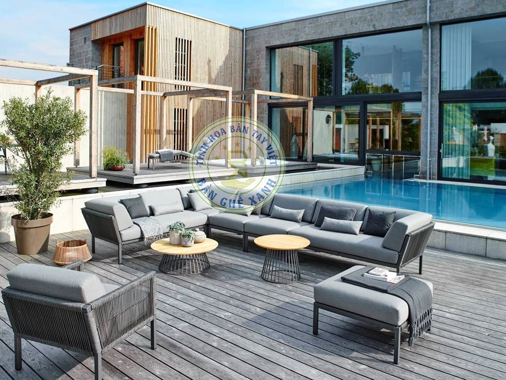 Bàn Ghế Sofa Ngoài Trời Dây Rope TL136