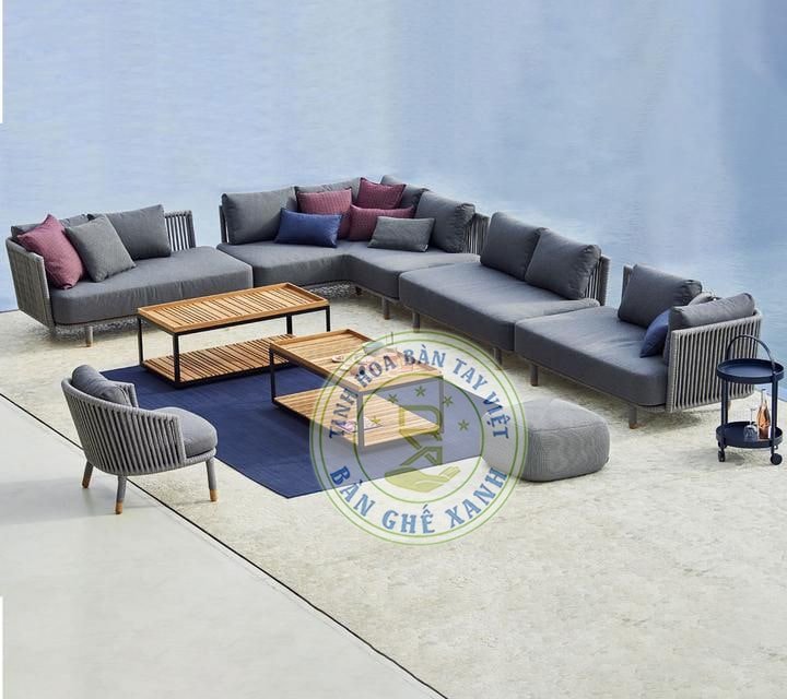 Bộ Sofa Cao Cấp Ngoài Trời Đan Dây Rope TL179