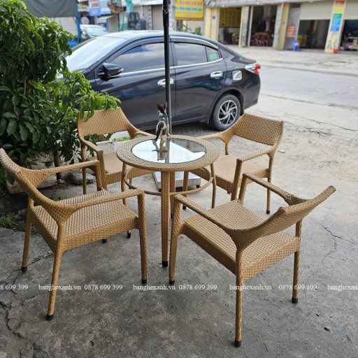 Bàn Ghế Mây Nhựa Cao Cấp TL615