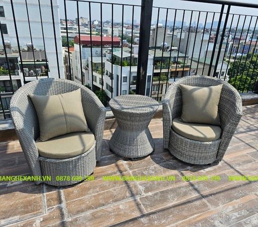 Bộ Bàn Ghế Ban Công Mây Nhựa TL315