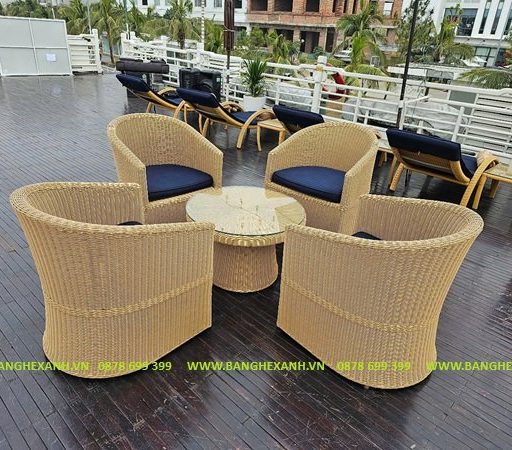 Bộ Bàn Ghế Mây Nhựa Ngoài Trời TL683