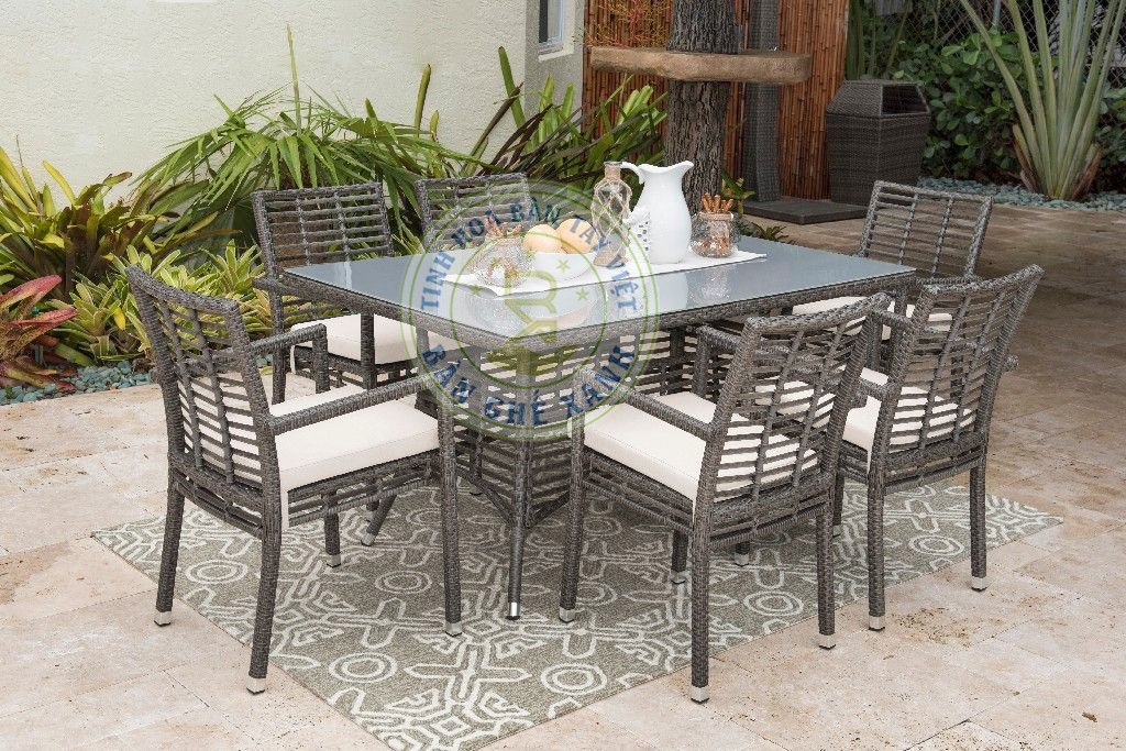 Bộ Bàn Ghế Ăn Mây Nhựa Cao Cấp TL3A38