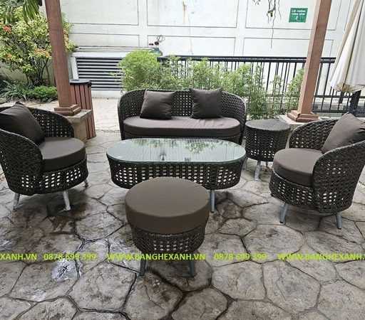 Bộ Sofa Cafe Mây Nhựa TL128