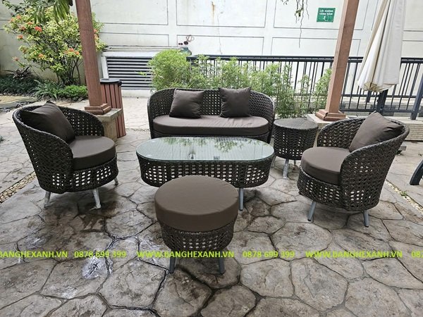 Bộ Sofa Cafe Mây Nhựa TL128