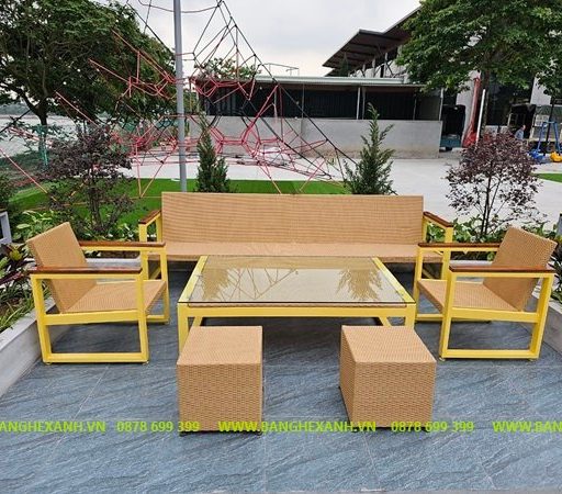 Bộ Sofa Mây Nhựa Cao Cấp Ngoài Trời TL851