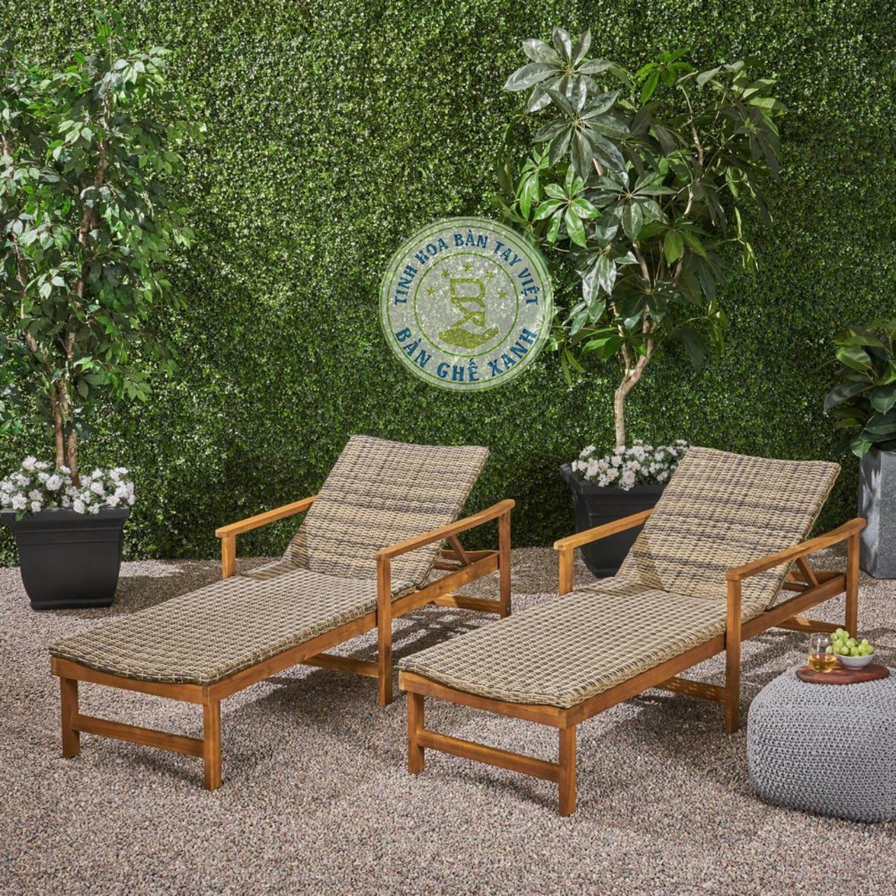 Ghế Bể Bơi Mây Nhựa BB21
