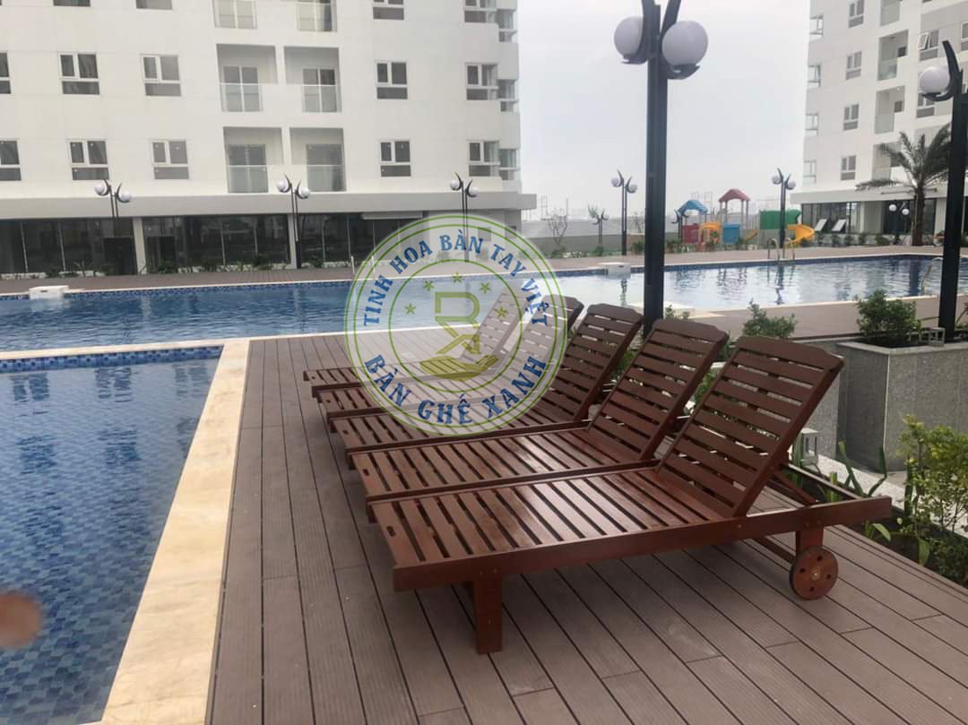 Ghế Hồ Bơi Gỗ TL1A61