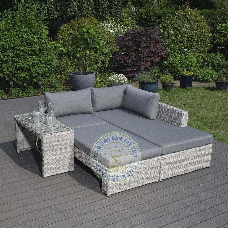 Giường Bể Bơi Mây Nhựa TL344