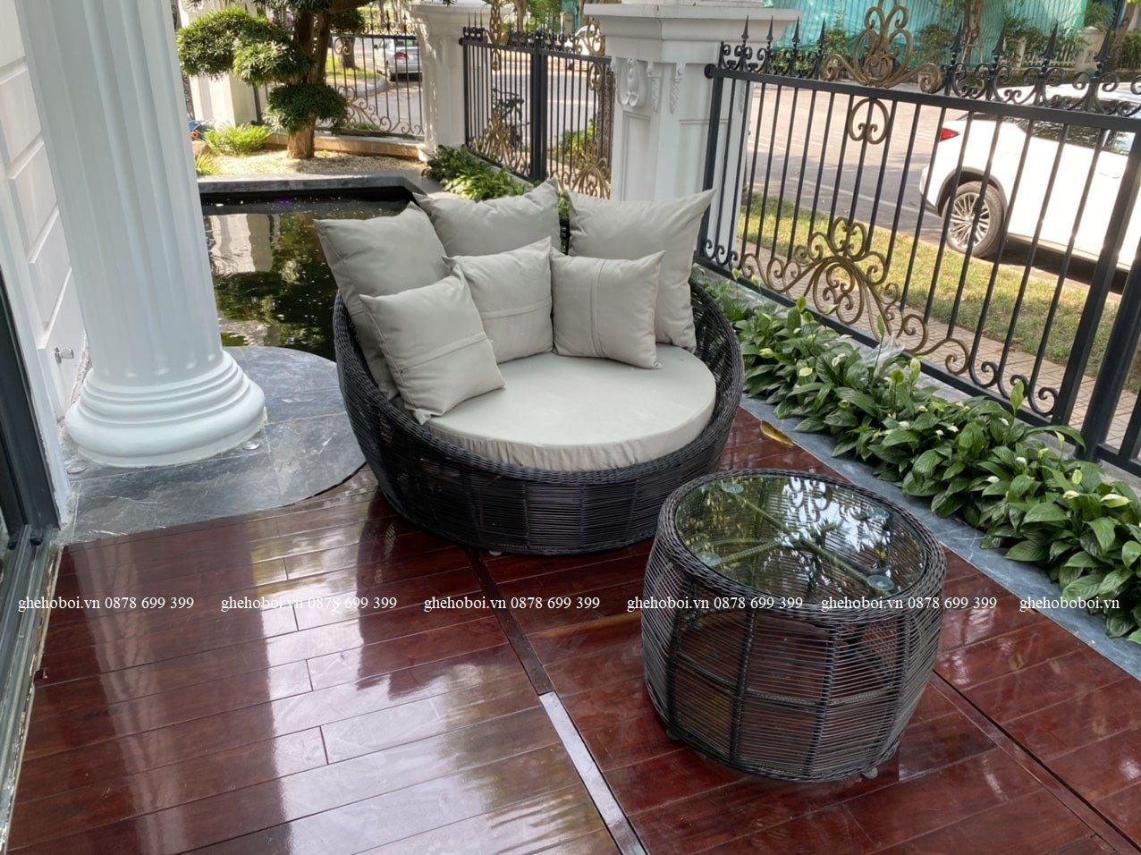 Ghế Bể Bơi Mây Nhựa TL06