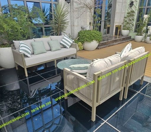 Sofa Cao Cấp Ngoài Trời Đan Dây Rope TL2307