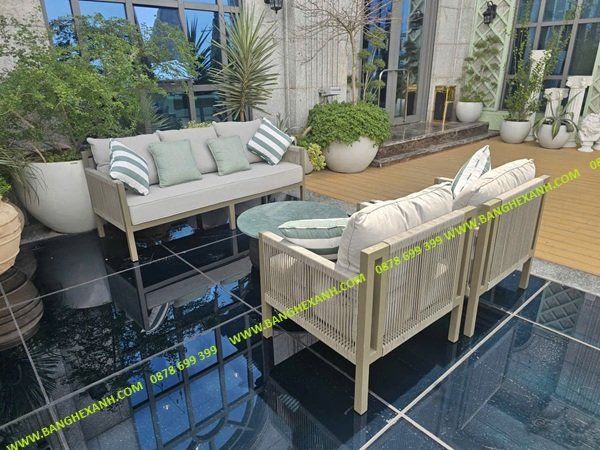 Sofa Cao Cấp Ngoài Trời Đan Dây Rope TL2307