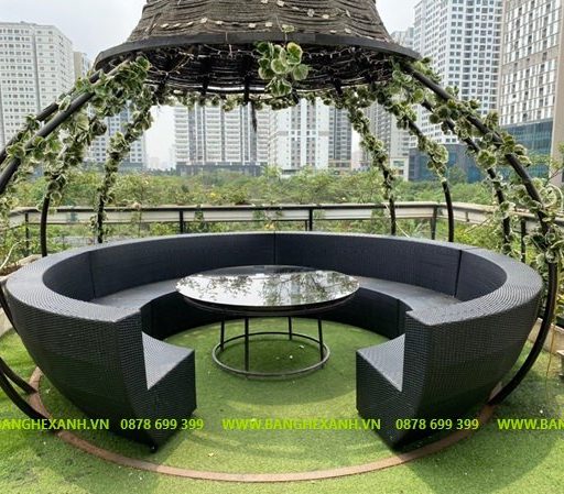 Sofa Mây Nhựa Cao Cấp Ngoài Trời TL1A28