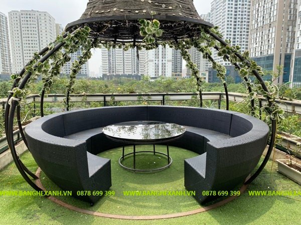 Sofa Mây Nhựa Cao Cấp Ngoài Trời TL1A28