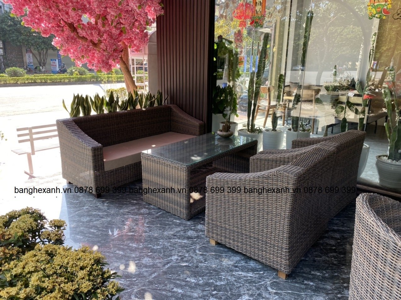 Sofa Mây Nhựa Ngoài Trời TL109