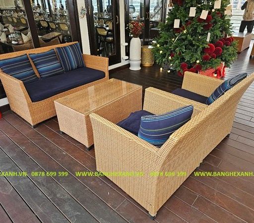 Sofa Mây Nhựa Ngoài Trời TL122