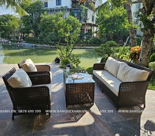 Sofa Mây Nhựa Ngoài Trời TL5A21
