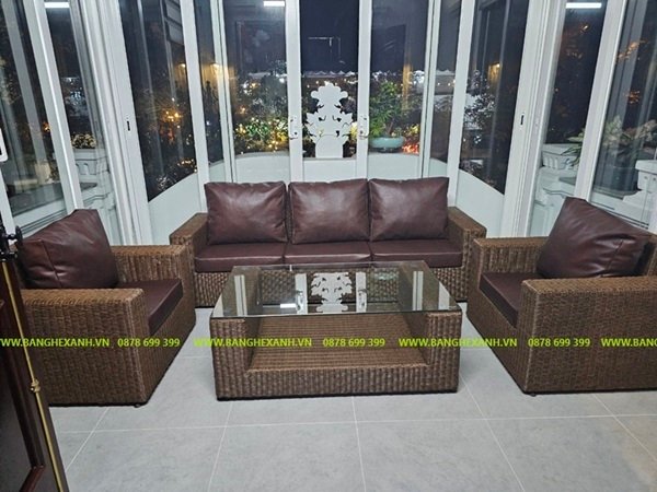 Sofa Mây Nhựa Phòng Khách TL135