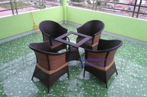 Bàn Ghế Cafe Mây Nhựa TL511