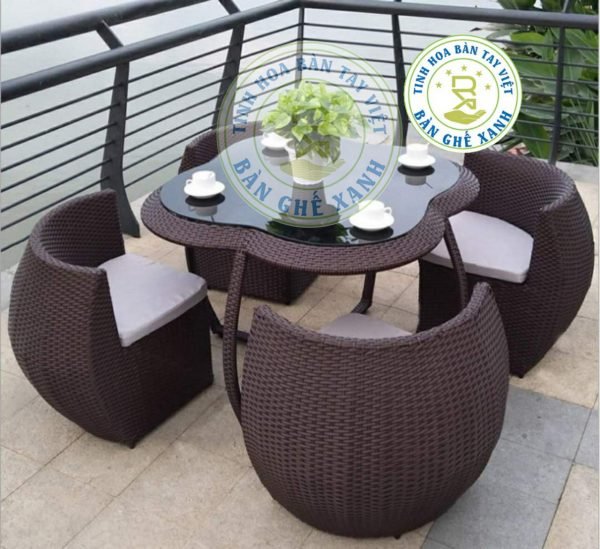 Bộ Bàn Ghế Mây Nhựa Ngoài Trời TL1B39