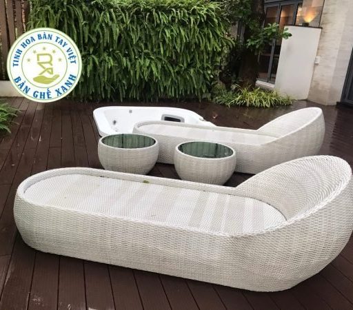 Ghế Bể Bơi Mây Nhựa BB05
